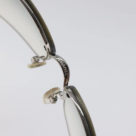 CHANEL COCO Mark Sunglasses plastic Silver CC Auth sw364 - Picture 12 of 12